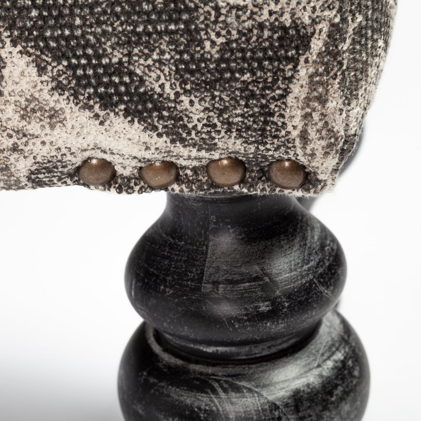 Alhambra 55L x 14W Upholstered Gray Seat W/Black Wood Legs Accent Bench