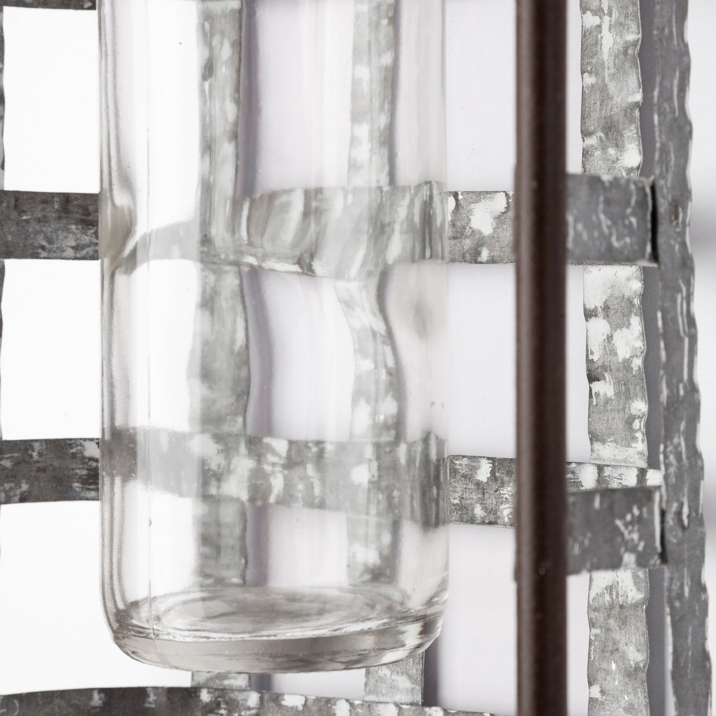 Margaret Wall Mounted Basket w Glass Bottle for Botanicals or Floral