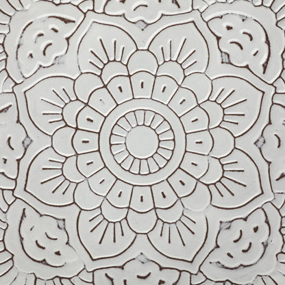 Miranda Set of 2 Stamped Metal Lotus Flower Wall Decor