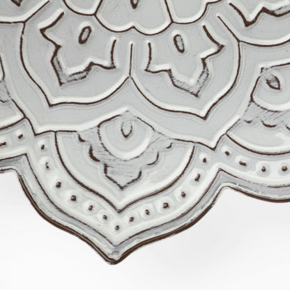 Miranda Set of 2 Stamped Metal Lotus Flower Wall Decor