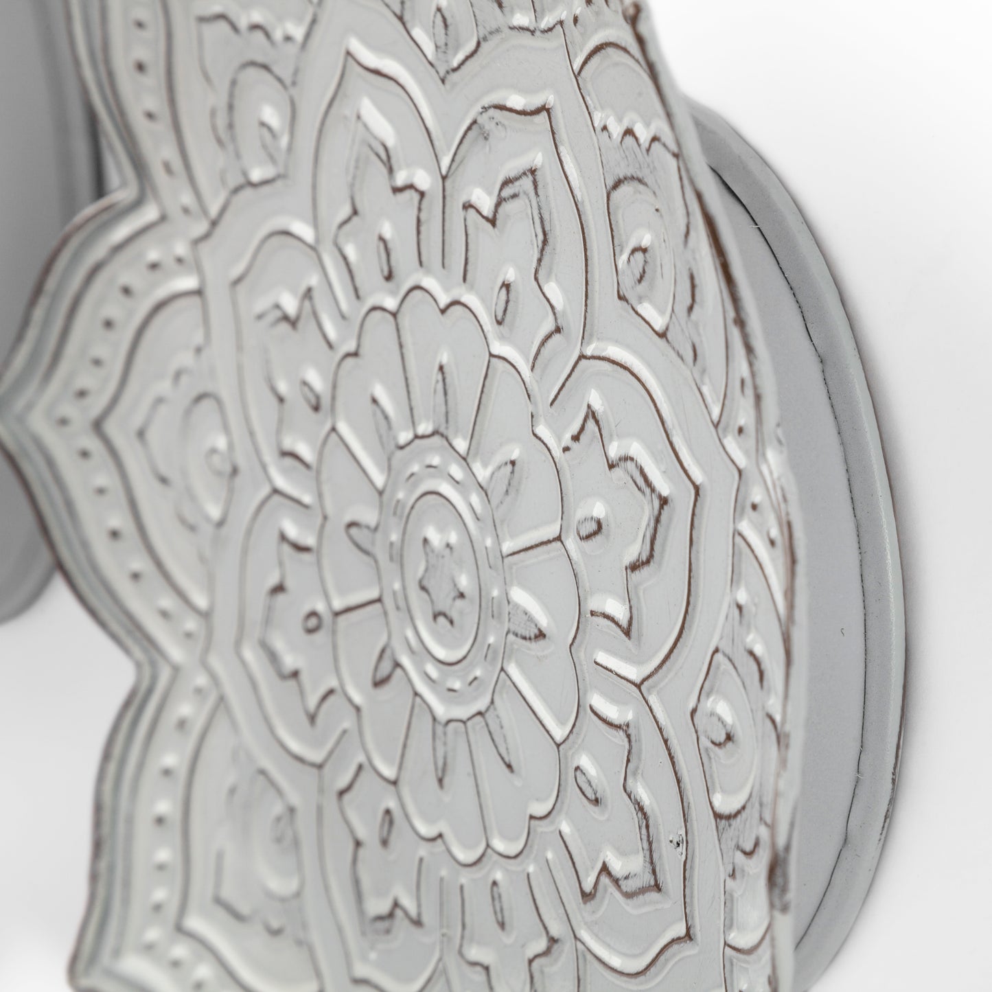 Miranda Set of 2 Stamped Metal Lotus Flower Wall Decor