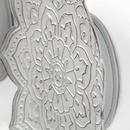 Miranda Set of 2 Stamped Metal Lotus Flower Wall Decor