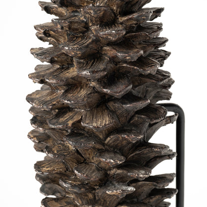 Pinterra (Small) 4L x 4W Brown Resin Pinecone Replica
