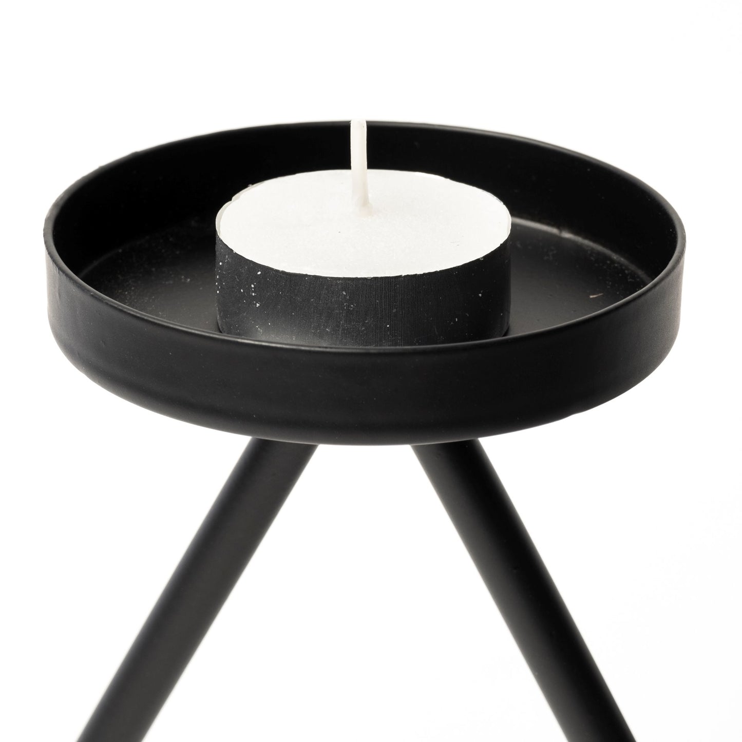 Meira Black Metal Seven Votive Table Candle Holder