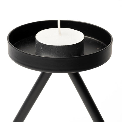 Meira Black Metal Seven Votive Table Candle Holder