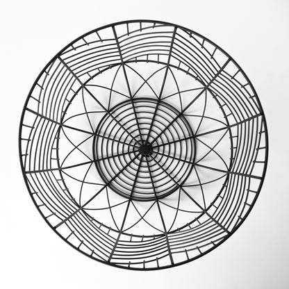 Idris Set of 2 Black Metal Geometric Mesh Bowls