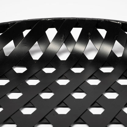 Lito (Set of 2) Black Woven Metal Round Serving Trays