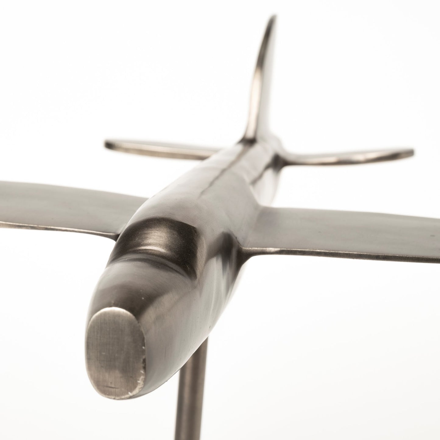 Maverick I 12L x 16W Gray Metal Bomber Plane