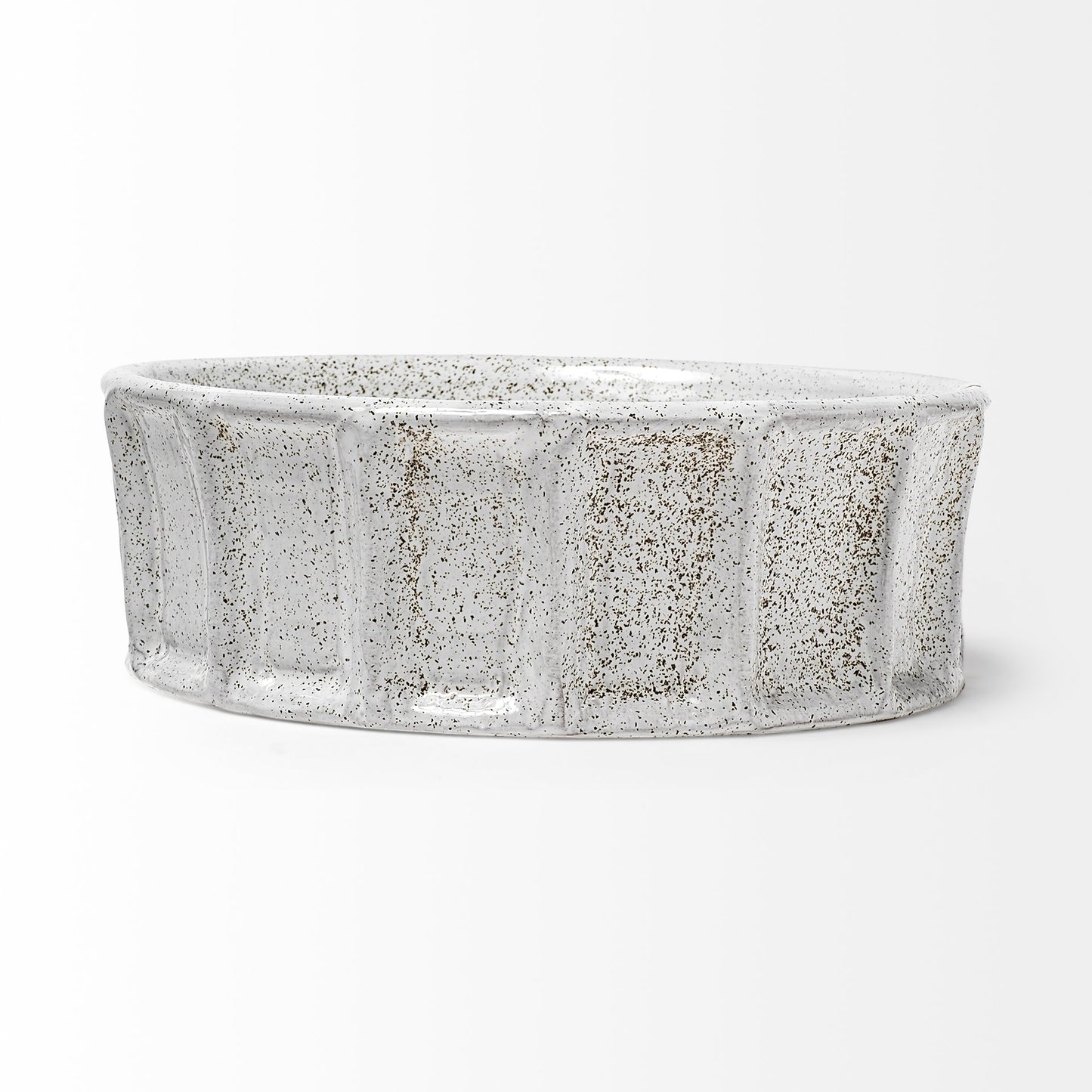 Silone (Small) 9L x 9W White Ceramic Bowl