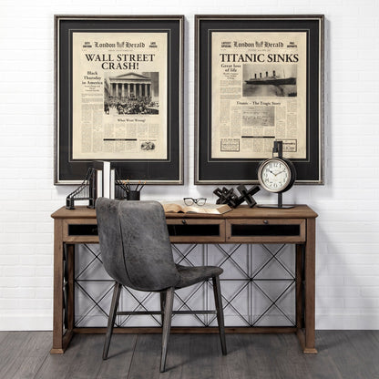 Taxz Metallic Brown Metal Hanging Table Clock