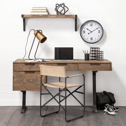 Hereward 16L x 16H Round Large Modern Wall Clock