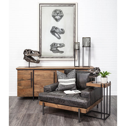 Steen Set of Two Black Meshed Metal Candle Holder Lanterns