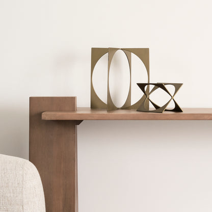 Lima I (Small) 6L x 6W Gold Geometric Decorative Object