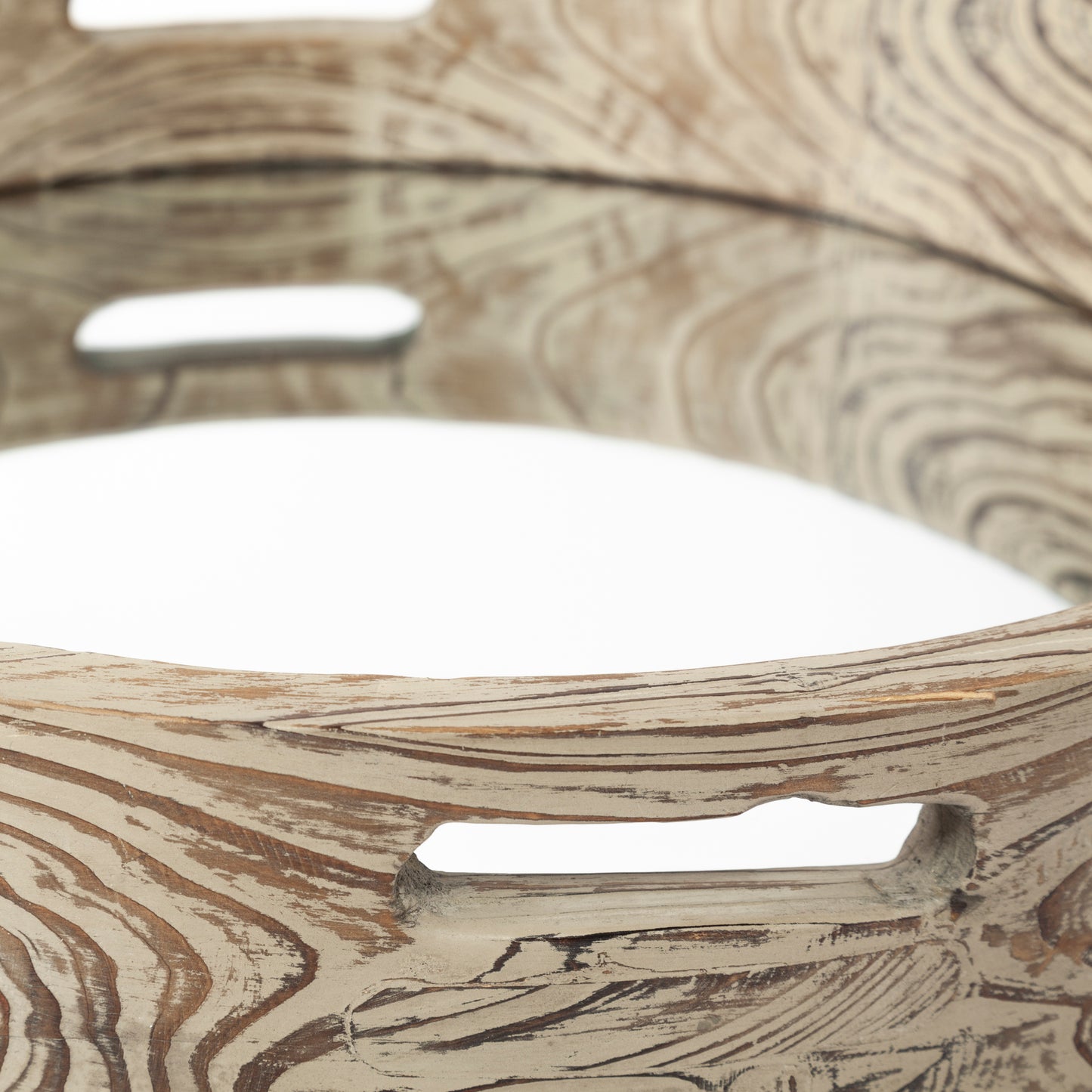 Whittier Small 20L x 20W Brown Wooden Mirrored Base Tray