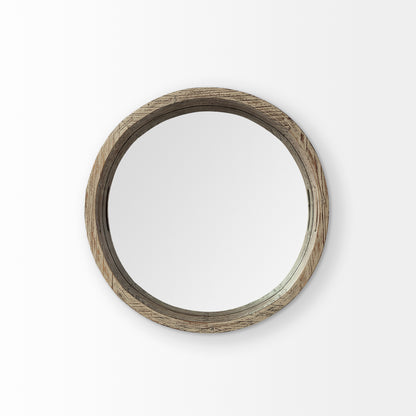 Whittier Small 20L x 20W Brown Wooden Mirrored Base Tray