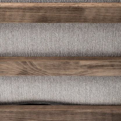 Olympus VI Frost Grey Fabric Wrapped Wooden Frame Accent Chair