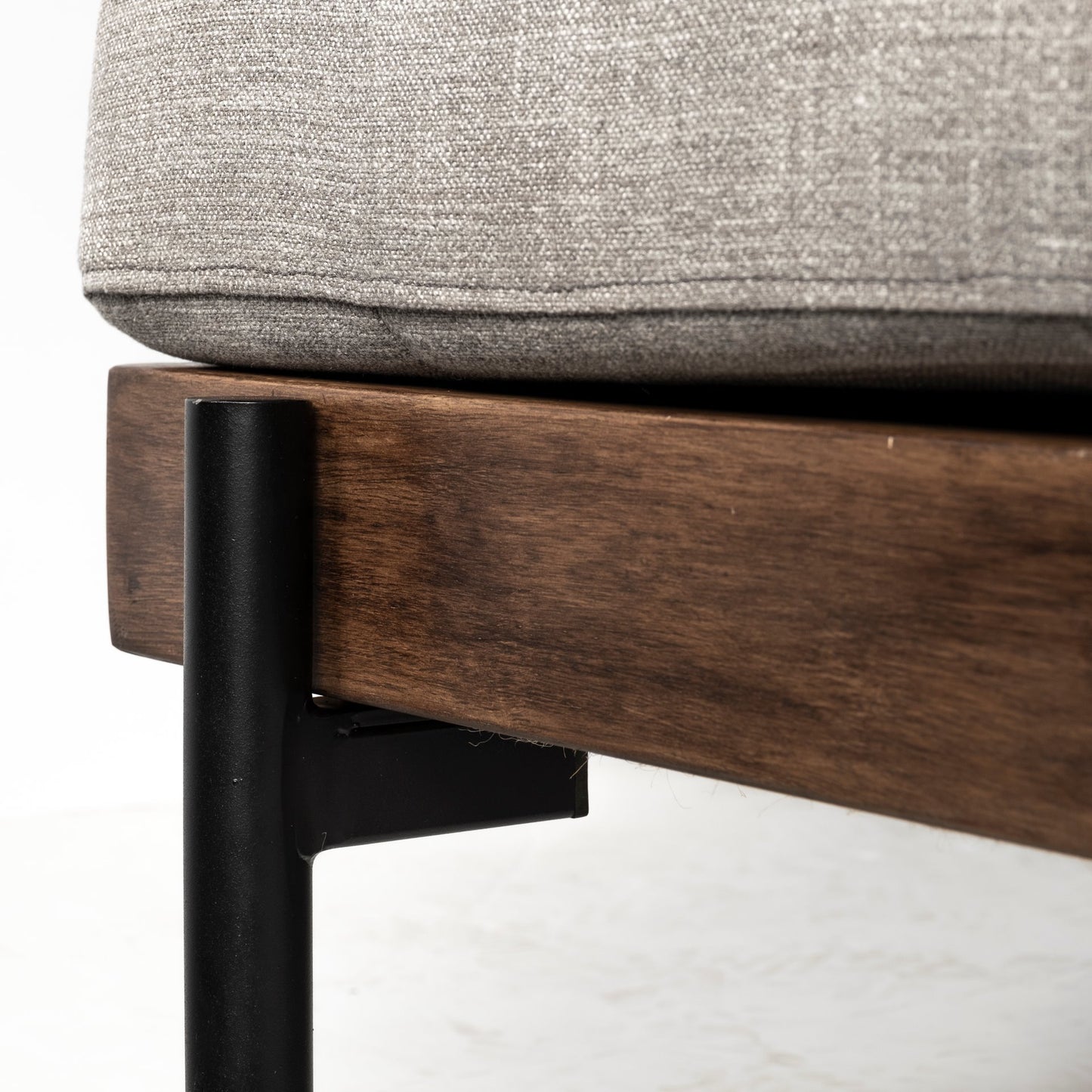 Colburne I Gray Fabric W/ Wood and Iron Frame Accent Chair