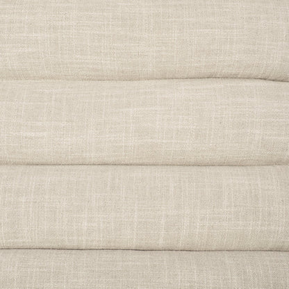 Pierre Beige Fabric Upholstered Armless Chaise Lounge Chair