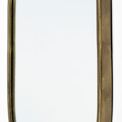 Sylvia I 24L x 35H Oval Gold Metal Frame Wall Mirror