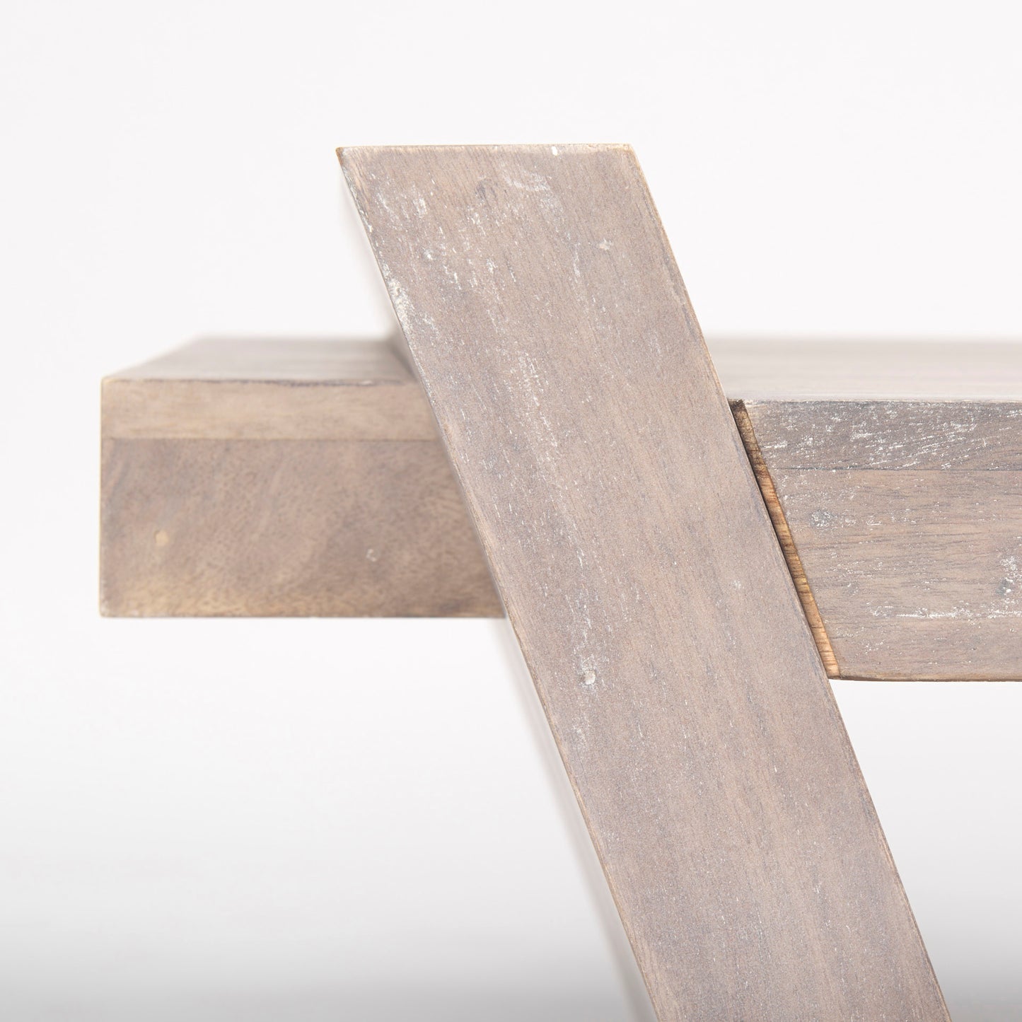 Elaine 59x36 Brown Solid Wood Top & Base Coffee Table