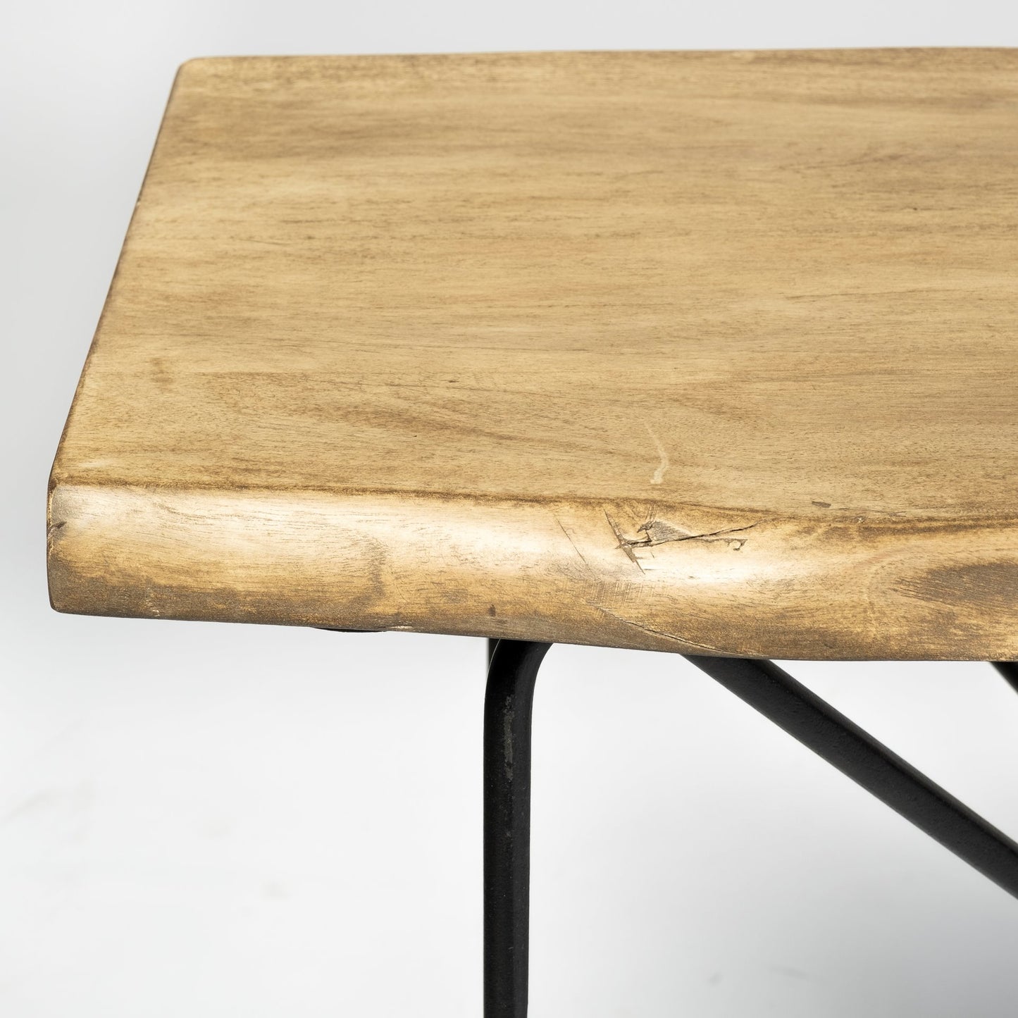 Papillion I 66L x 16W Blonde Wood and Iron Console Table