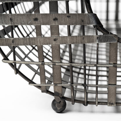 Kenneth (Set of 2) 24L x 12W Gray Metal Baskets