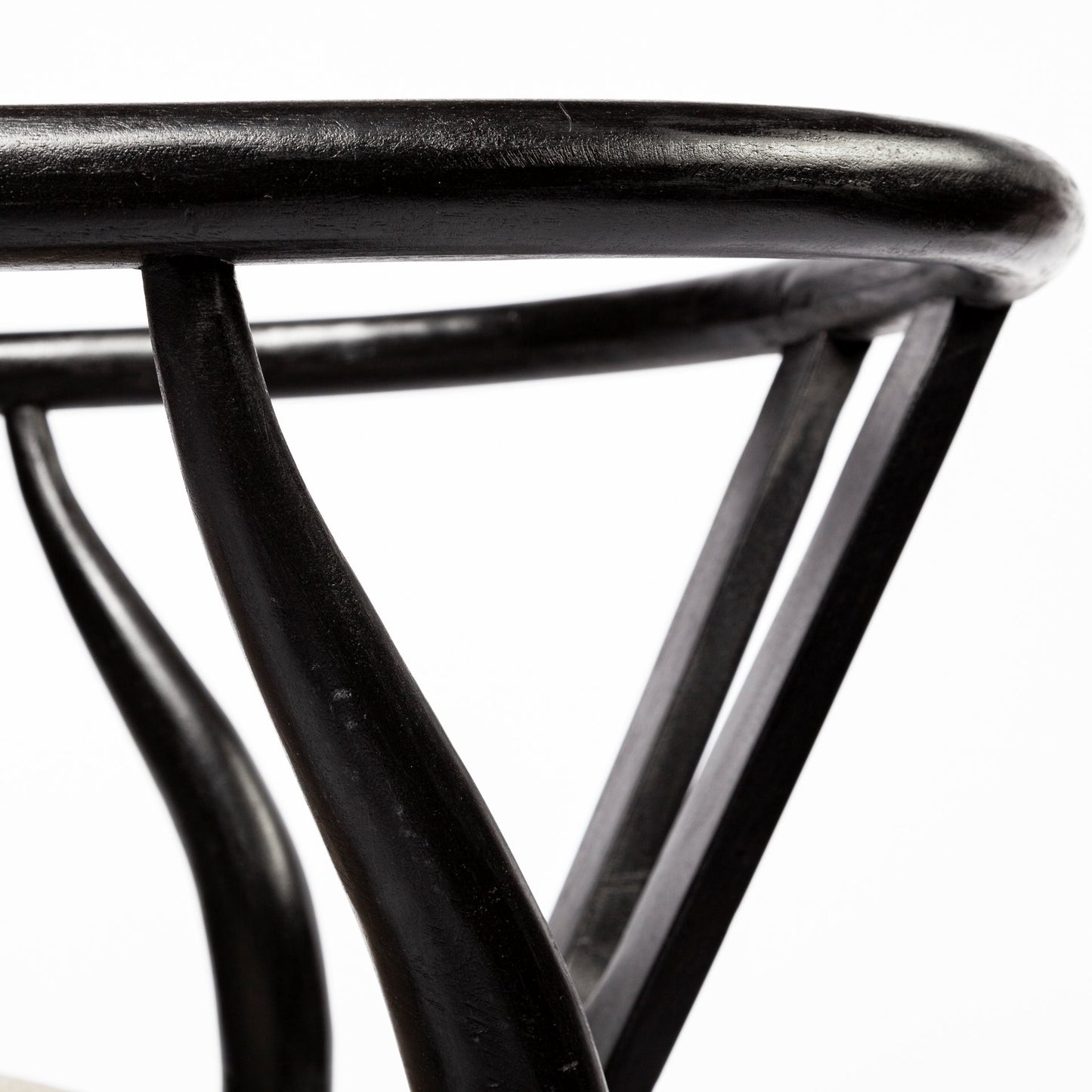 Trixie I Black Wooden Base w/ Dark Taupe Fabric Seat Dining Chair