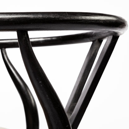 Trixie I Black Wooden Base w/ Dark Taupe Fabric Seat Dining Chair