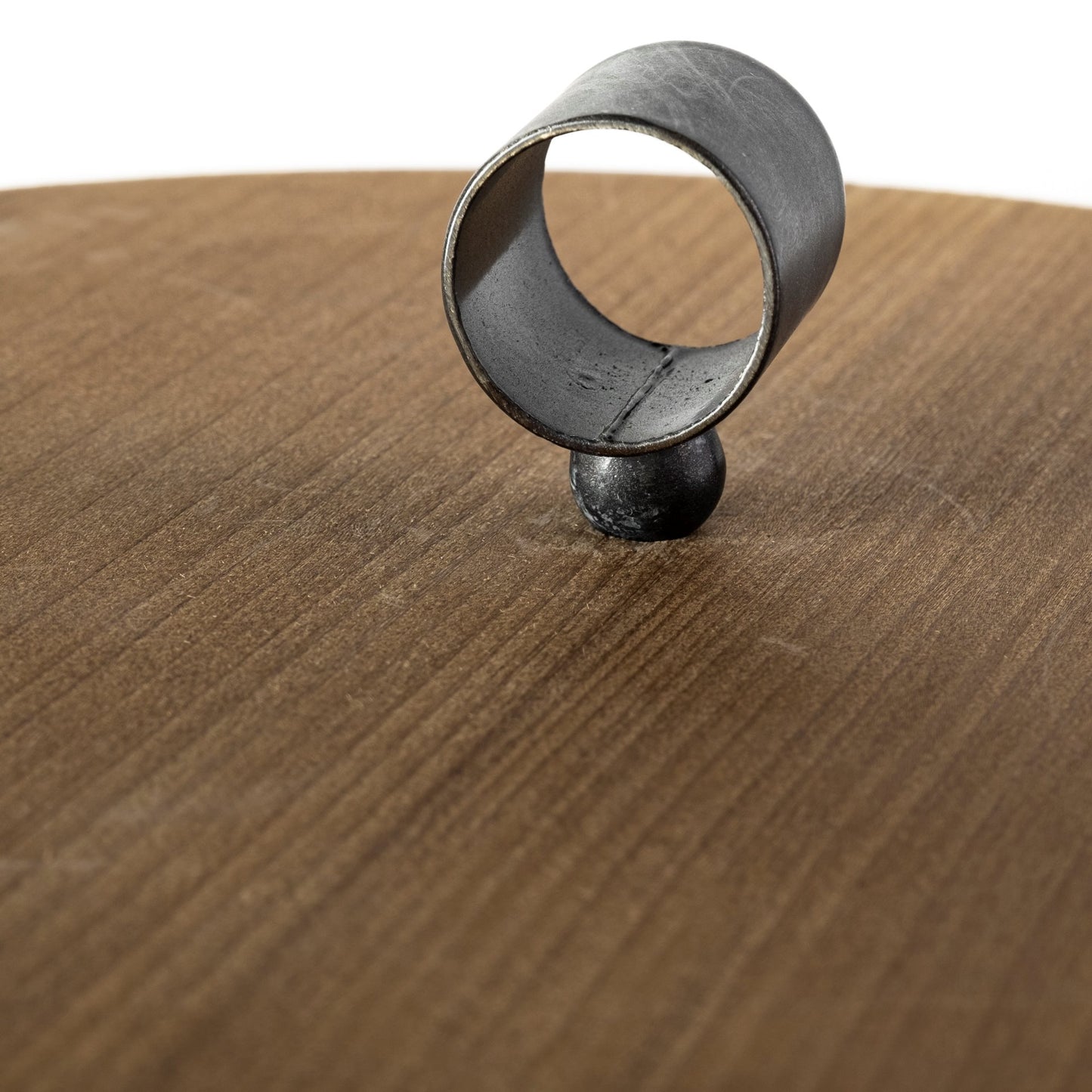 Cyril (Set of 2) Gray Metal W/ Brown Wood Lids Jars