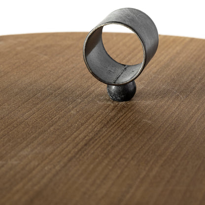 Cyril (Set of 2) Gray Metal W/ Brown Wood Lids Jars