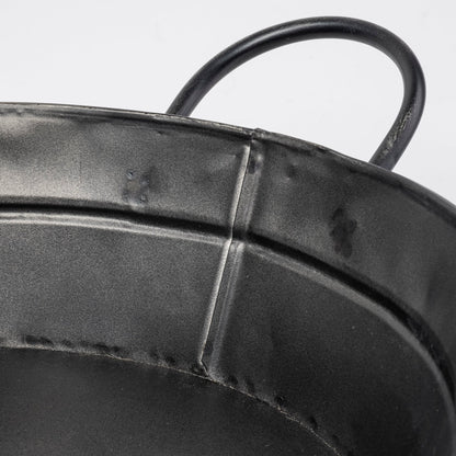 Reno 20L x 14W Black Metal Vintage Inspired Basket