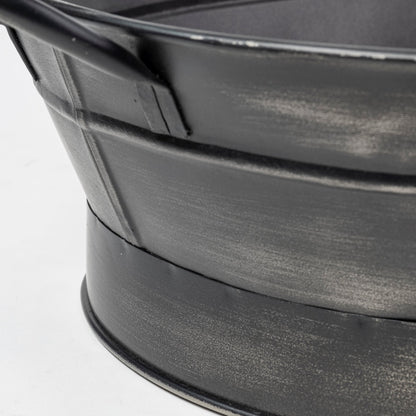 Reno 20L x 14W Black Metal Vintage Inspired Basket