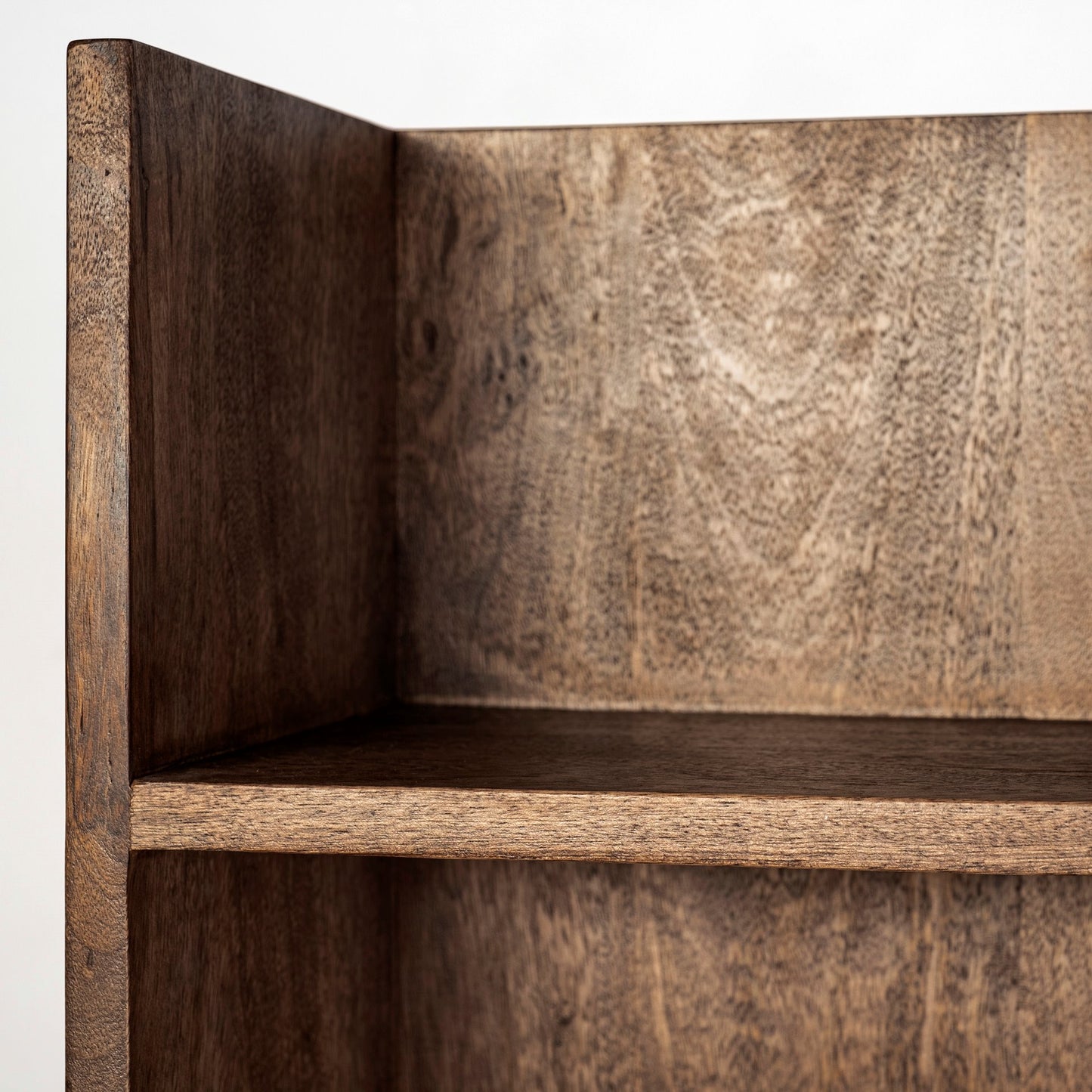 Glenn V 56L x 17W Dark Brown Wood w/ Cream Fabric Seat, 3 Drawers Hall Tree