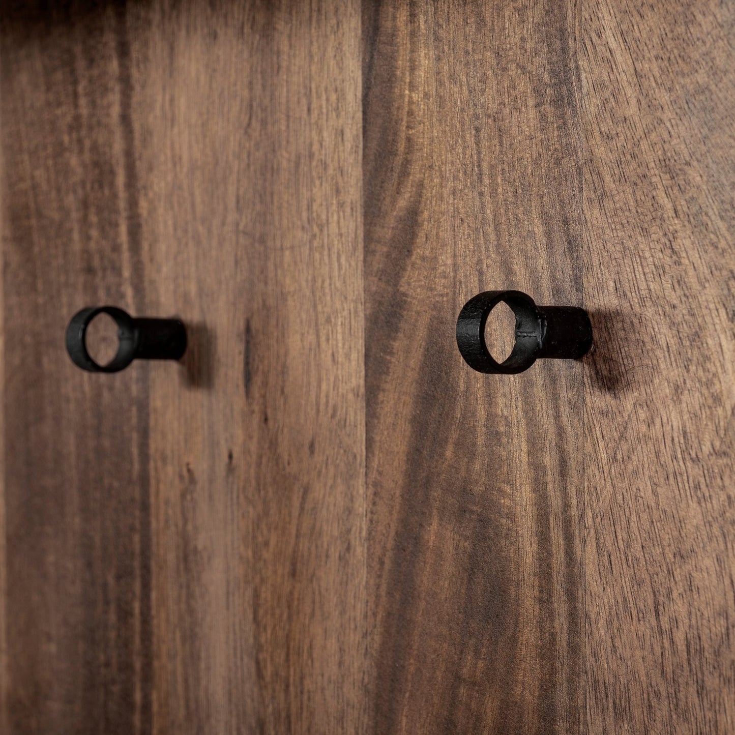 Glenn V 56L x 17W Dark Brown Wood w/ Cream Fabric Seat, 3 Drawers Hall Tree