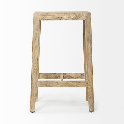 Colony 25" Seat Height Brown Wood Seat & Frame Stool