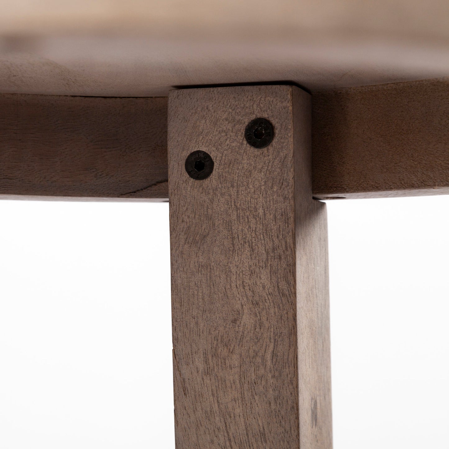 Brahma 26" Total Height White Washed Wood Stool