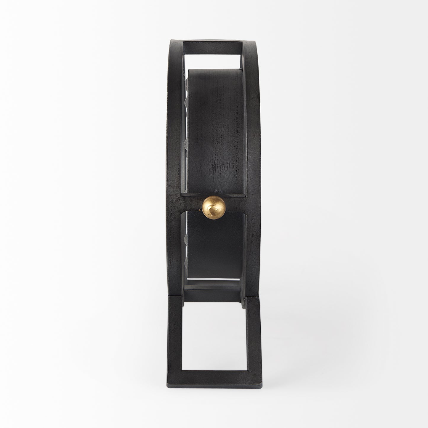 Gaston Gray Metal Circular Table Clock