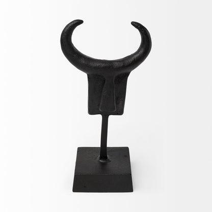 Caleb 4L x 5W Black Metal Tribal Figurine