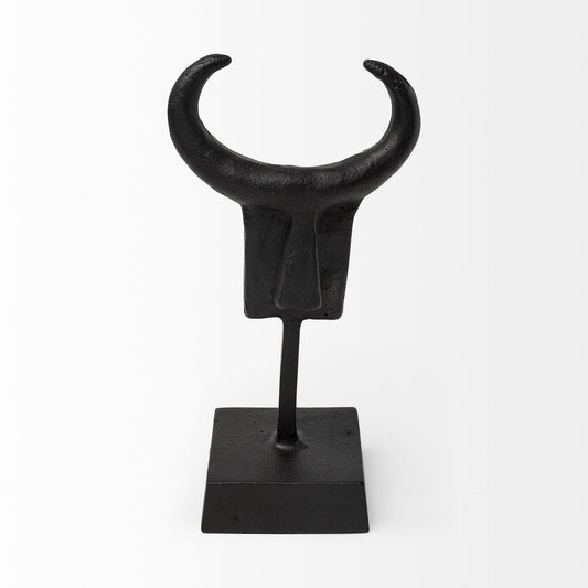 Caleb 4L x 5W Black Metal Tribal Figurine
