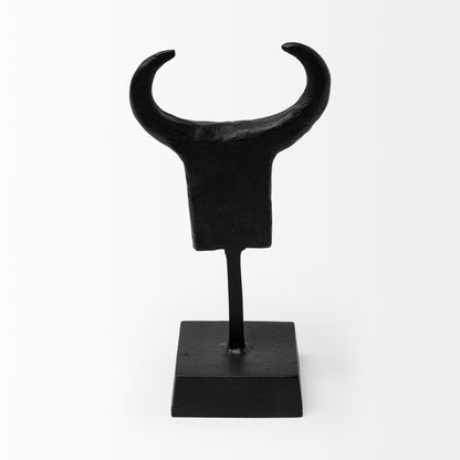 Caleb 4L x 5W Black Metal Tribal Figurine
