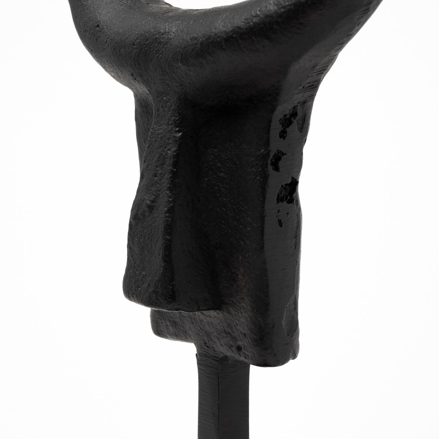 Caleb 4L x 5W Black Metal Tribal Figurine