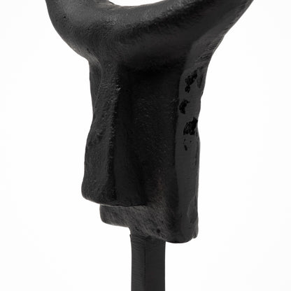 Caleb 4L x 5W Black Metal Tribal Figurine