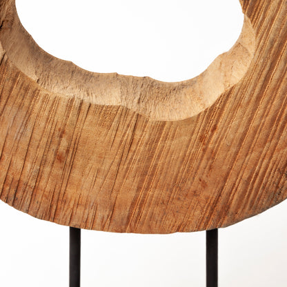 Ironwood II (Small) 13L x 4W Natural Wooden Circular Object