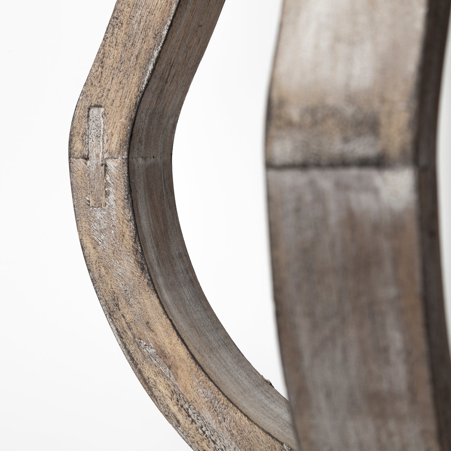 Brillion Small Rustic Wood Metal Table Candle Holder