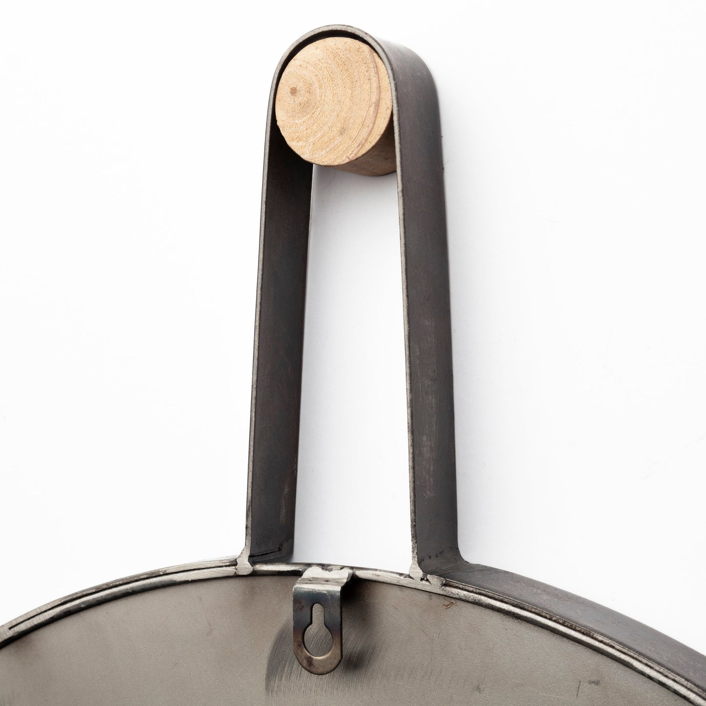 Collie 20x26 Round Black Metal Frame Mirror