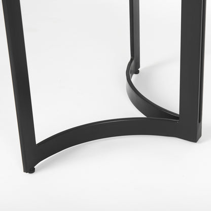 Tanner I 71L x 35W Rectangular White Marble W/ Metal Base Dining Table