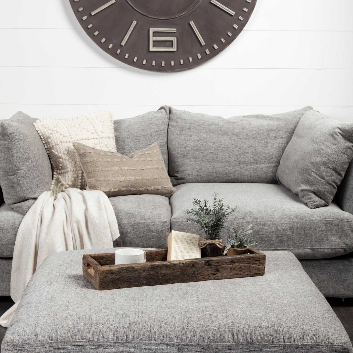 Vernon (Small) 24L x 7W Brown Reclaimed Wood Tray