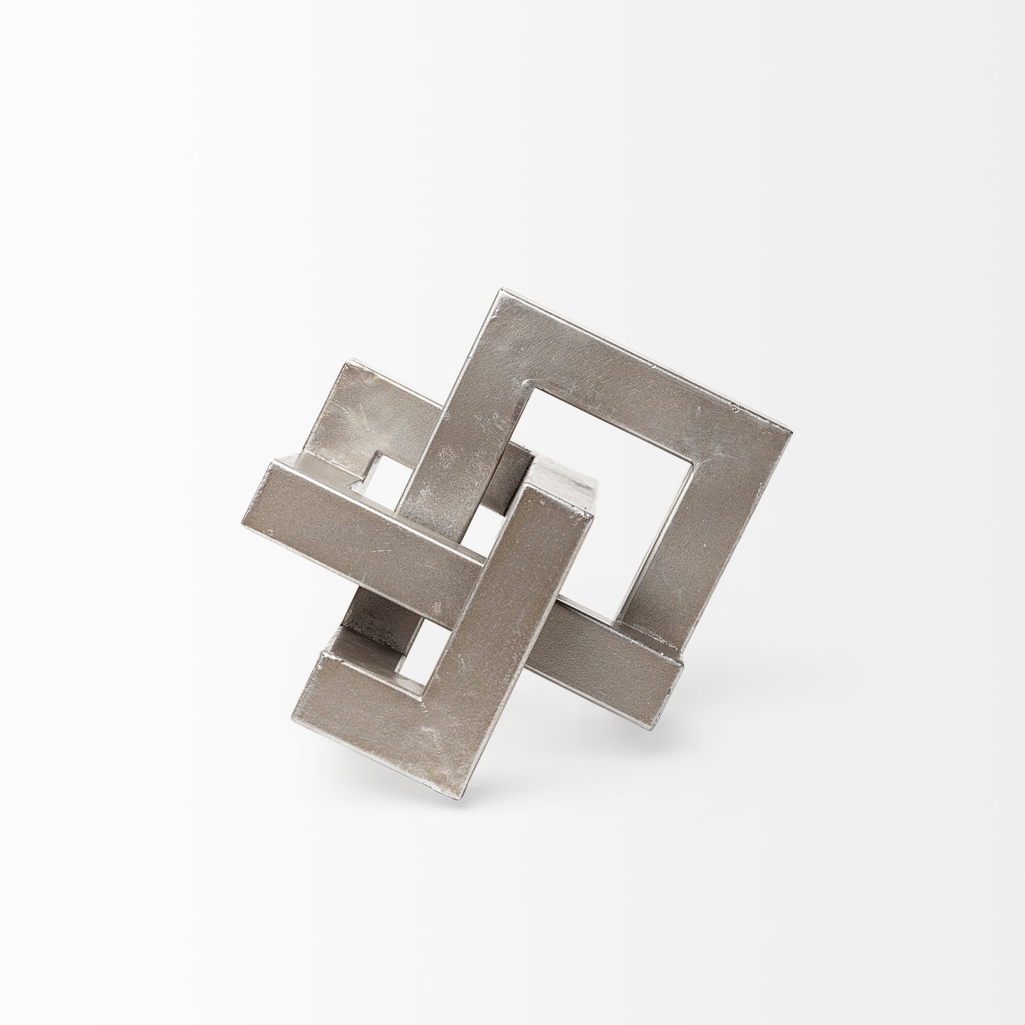 Link Small Silver Metal Sculpture Decorative Object