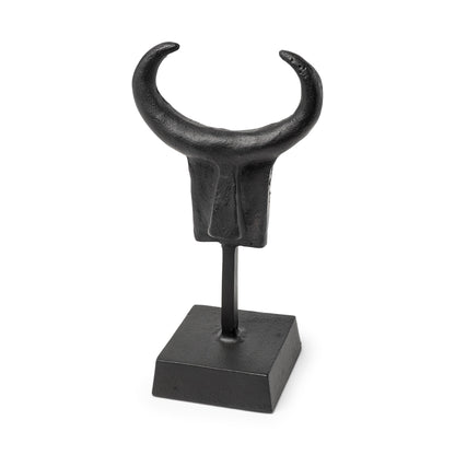 Caleb 4L x 5W Black Metal Tribal Figurine