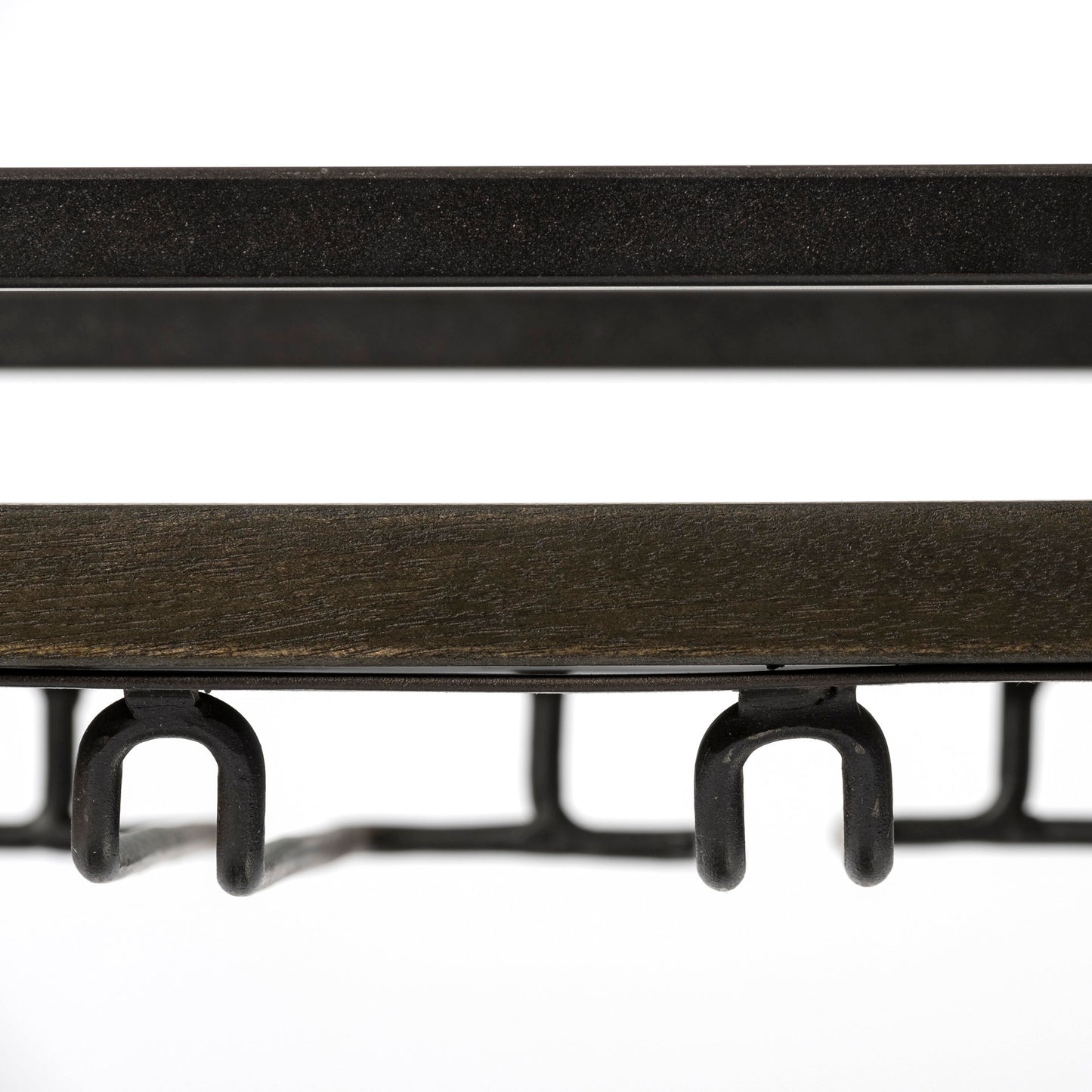 Chriselle Black Metal And Glass Two Tier Bar Cart